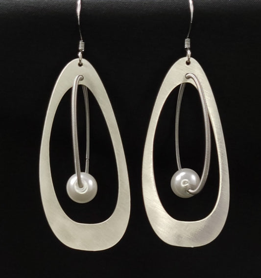 Earrings Malva Silver - Pearl EA-165