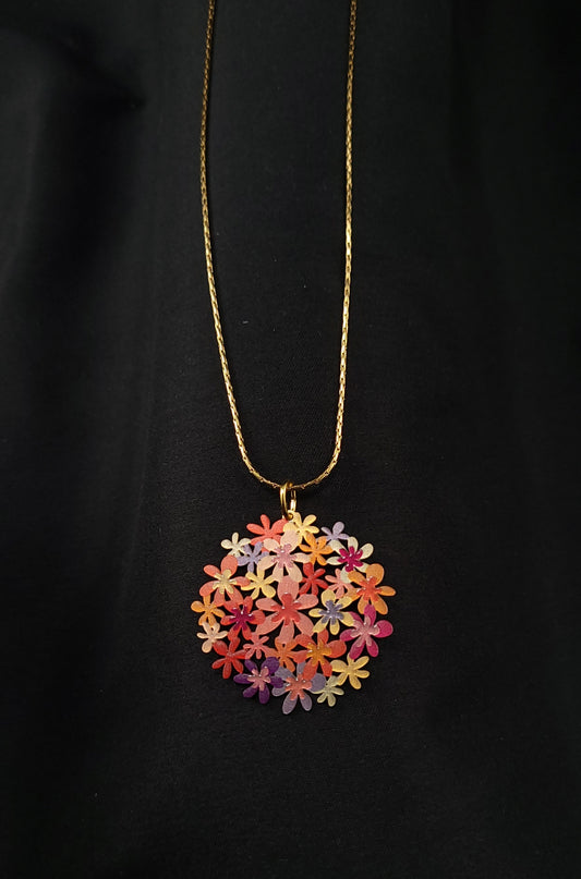 Necklace Ortensia Orange Small NEC-114