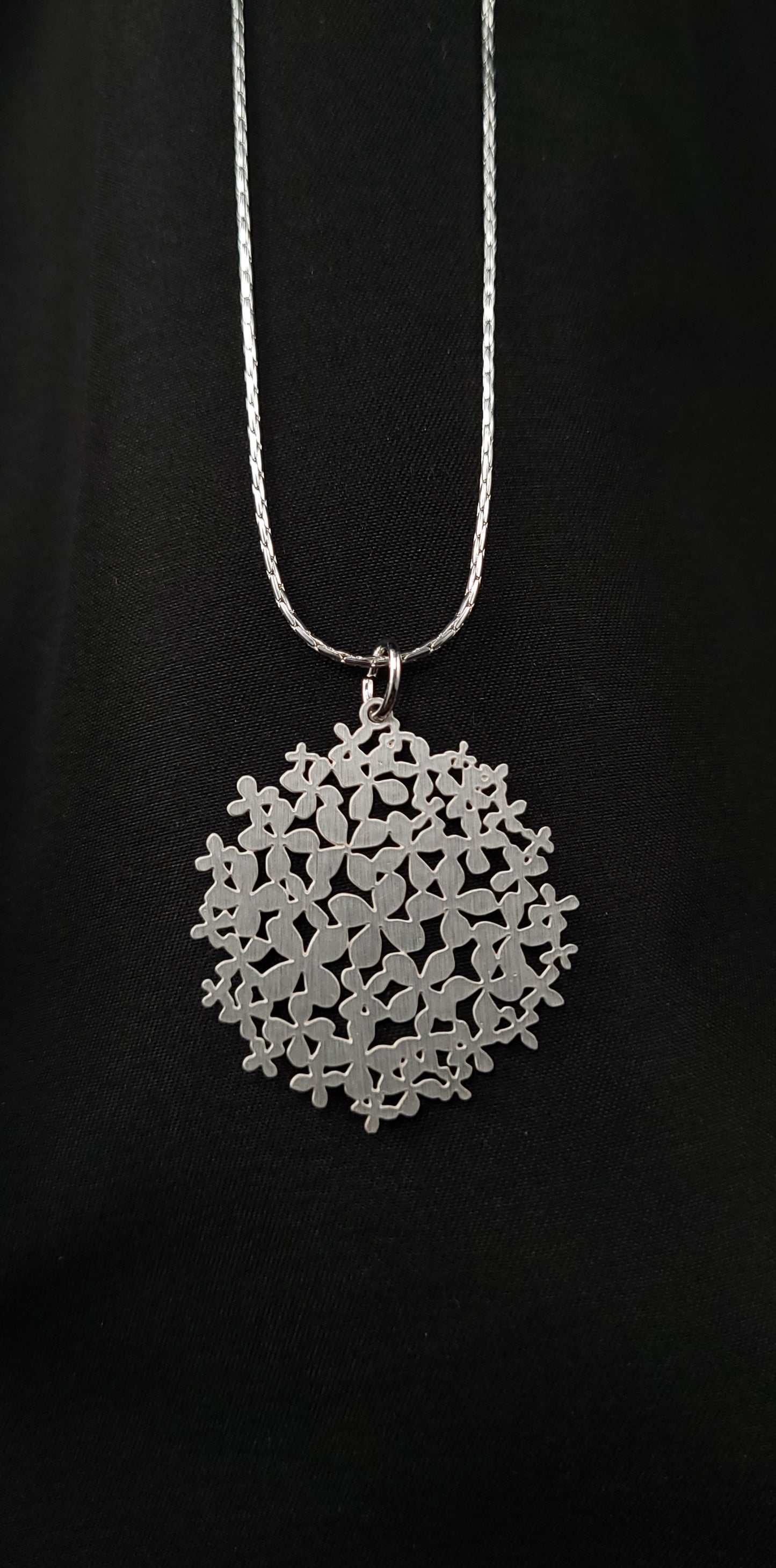 Necklace Ortensia small Silver NEC-112